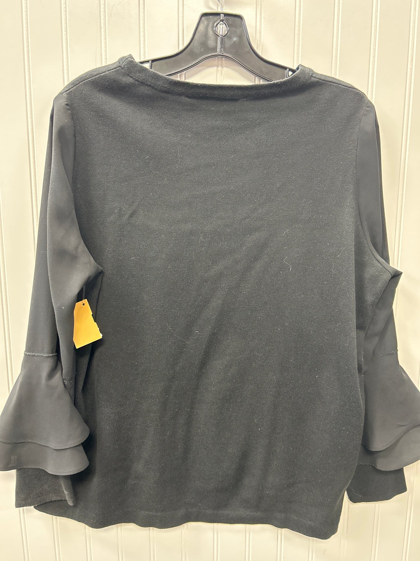 Blouse Ls By Ming Wang In Black, Size:M