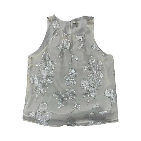 Top Sleeveless By Joie In Cream & Silver, Size:S