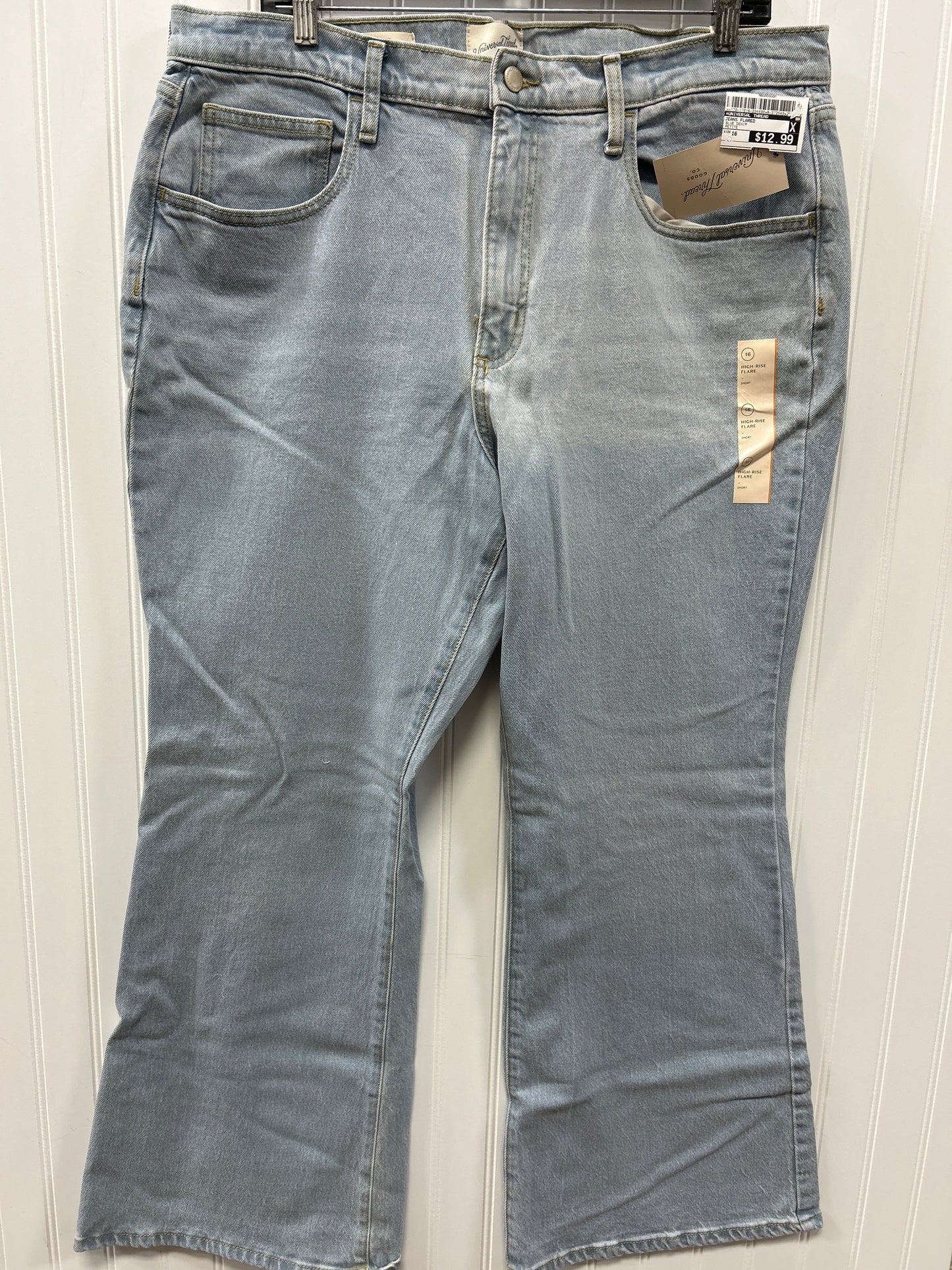 Jeans Flared By Universal Thread In Blue Denim, Size:16