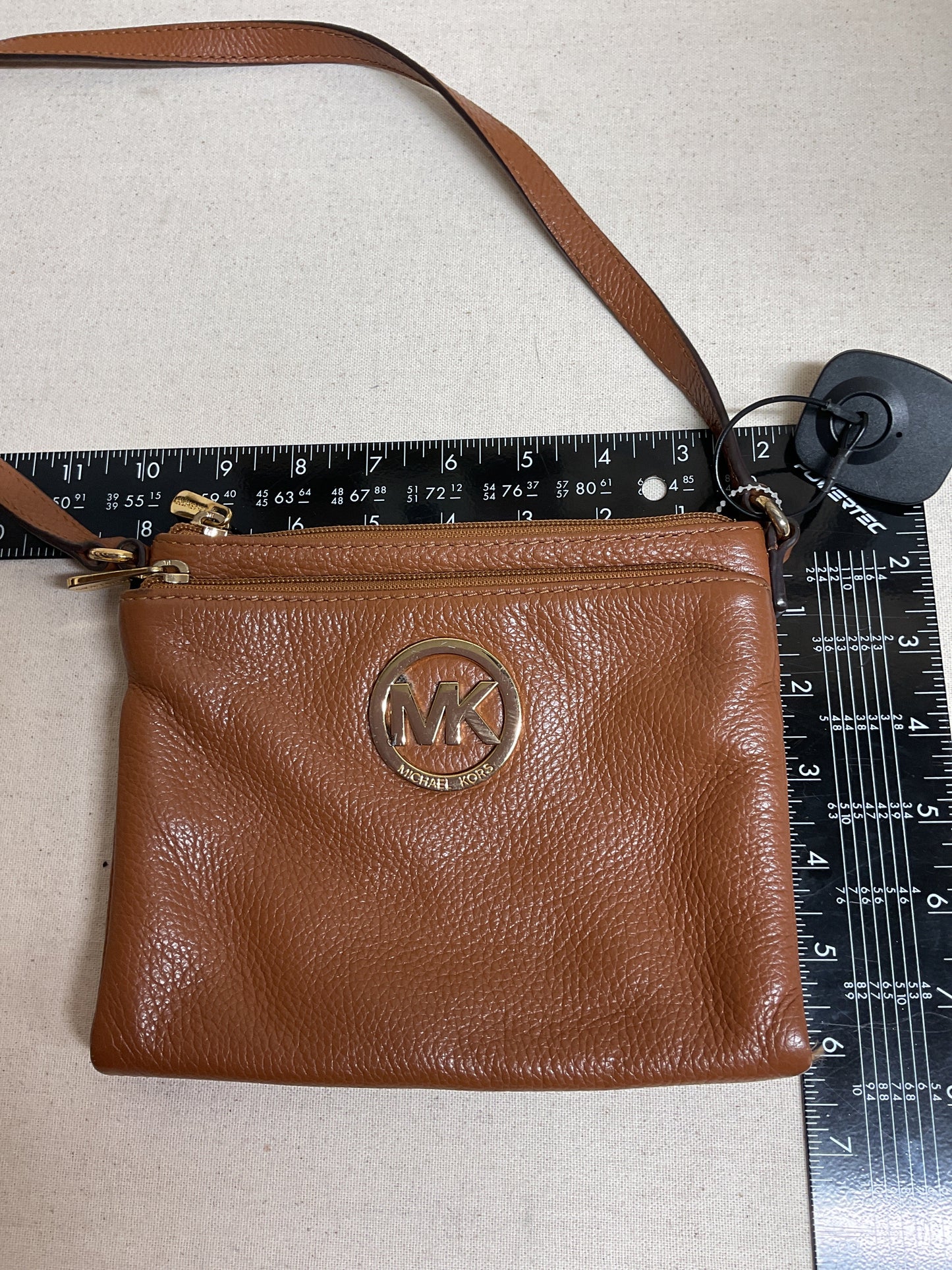 Crossbody Designer By Michael Kors In Tan, Size:Small