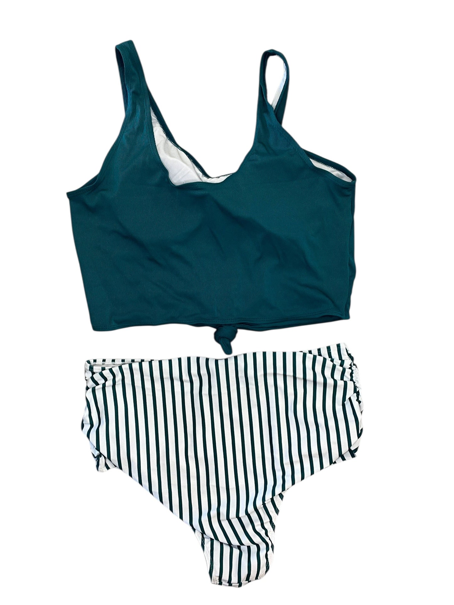 Swimsuit 2Pc By Clothes Mentor In Teal, Size:Xl