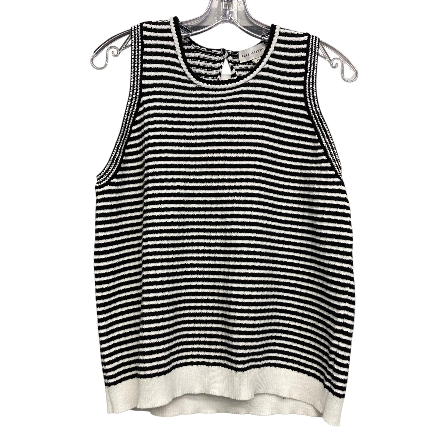 Vest Sweater By Free Assembly In Blue & White, Size:Xl