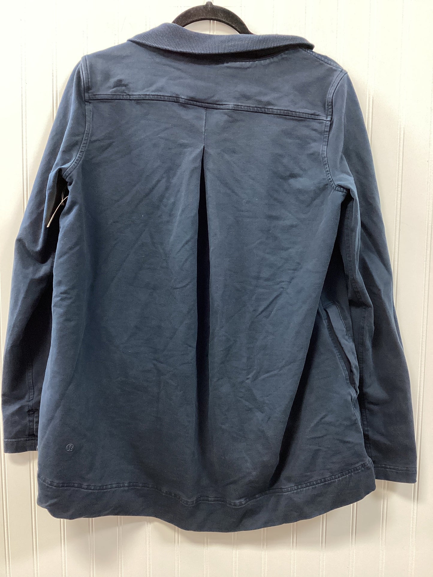 Athletic Jacket By Lululemon In Navy, Size:8