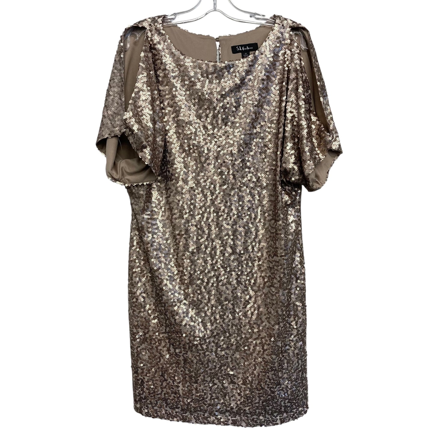 Dress Party Short By Sl Fashions In Gold, Size:M