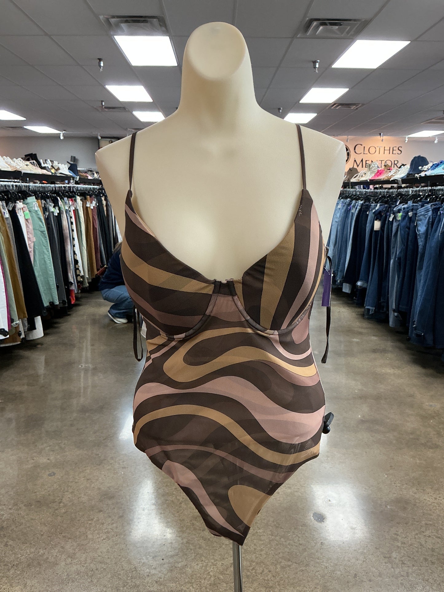 Bodysuit By L Agence In Brown, Size:L