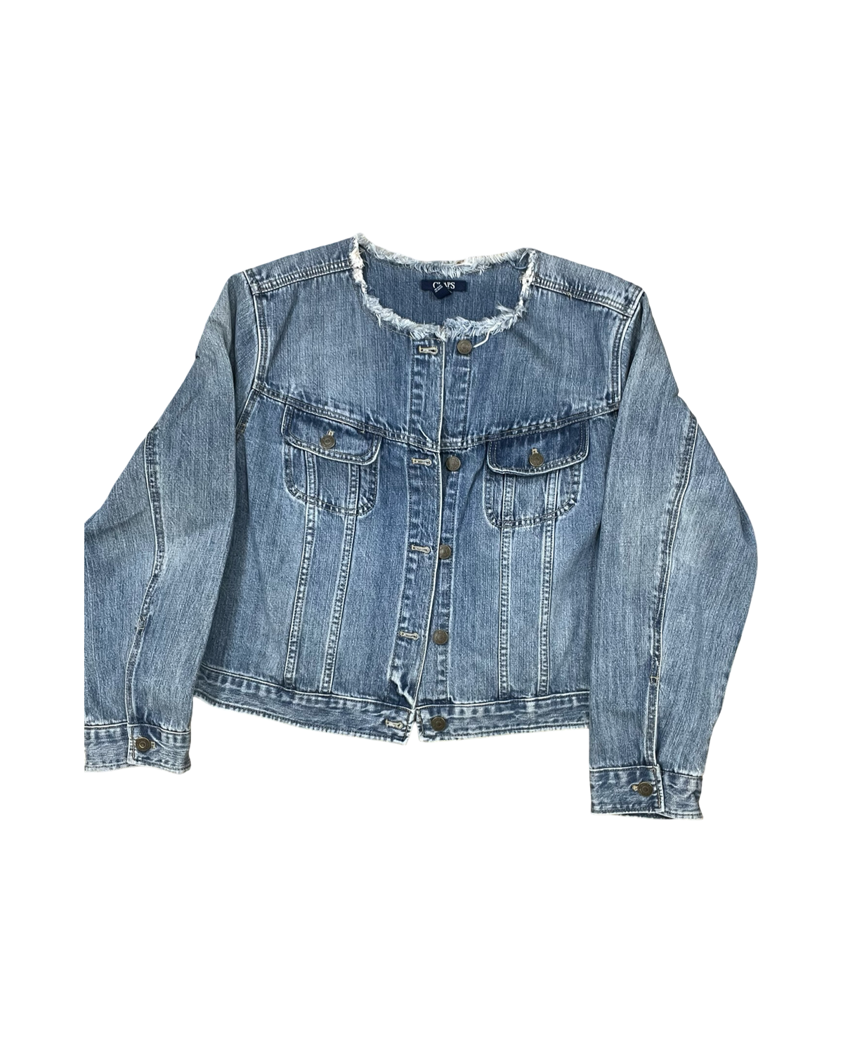 Jacket Denim By Chaps In Blue Denim, Size:2X