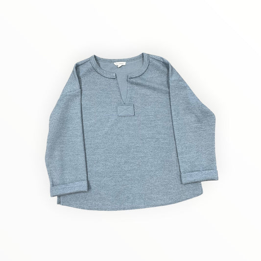 Top 3/4 Sleeve By Blu Pepper In Blue, Size:M