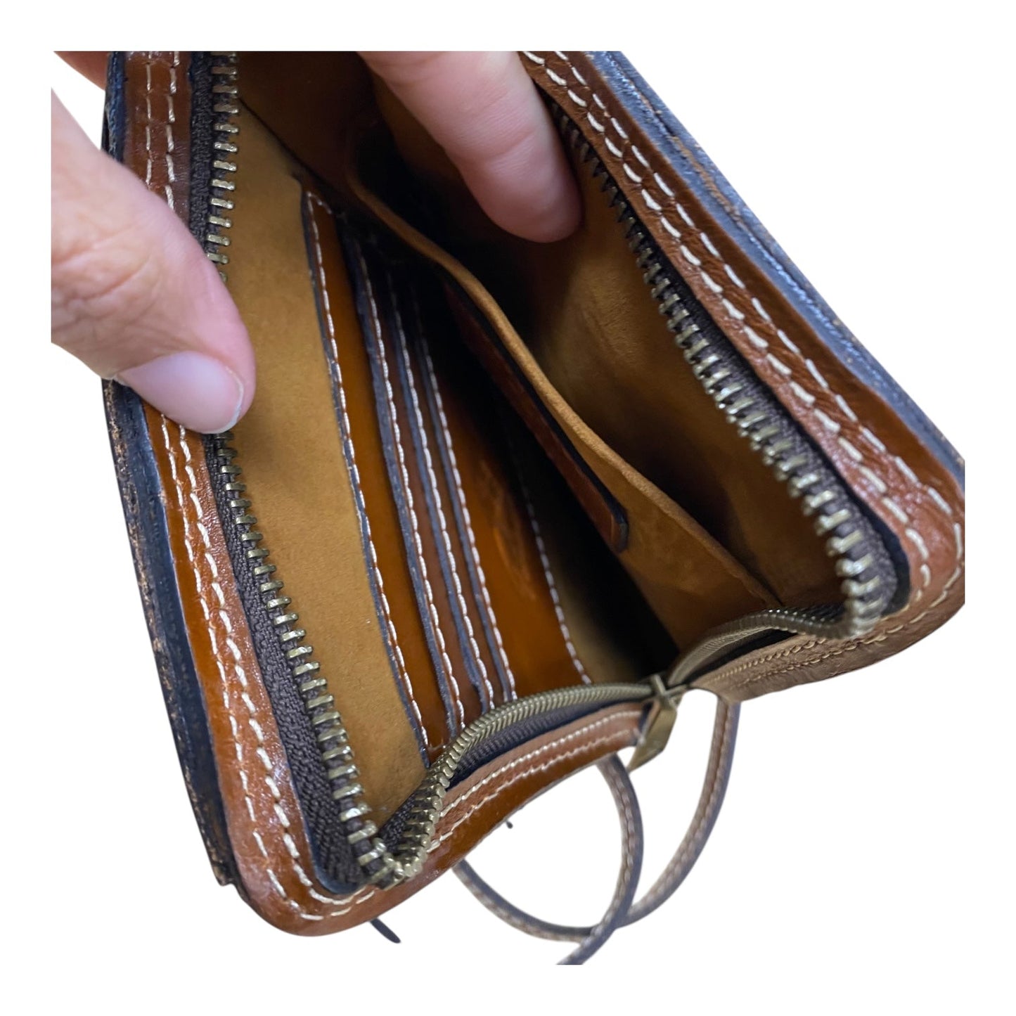 Crossbody Designer By Patricia Nash In Brown, Size:Small