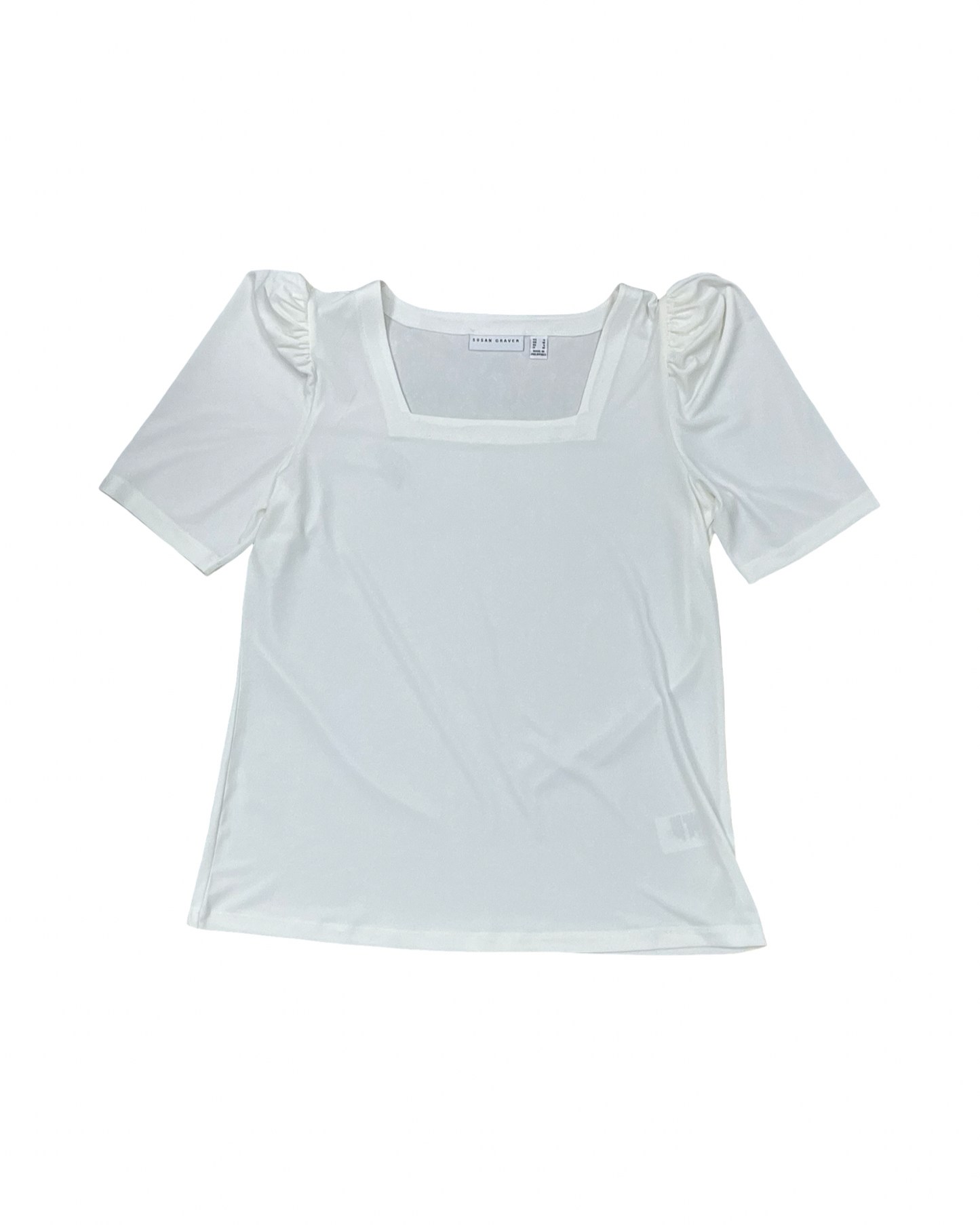 Top Ss By Susan Graver In Cream, Size:S