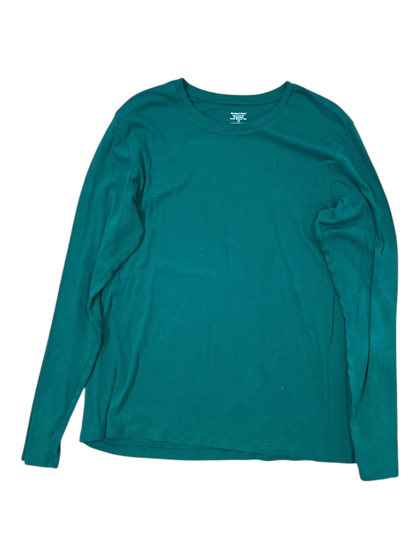 Top Ls Basic By Members Mark In Green, Size:Xl