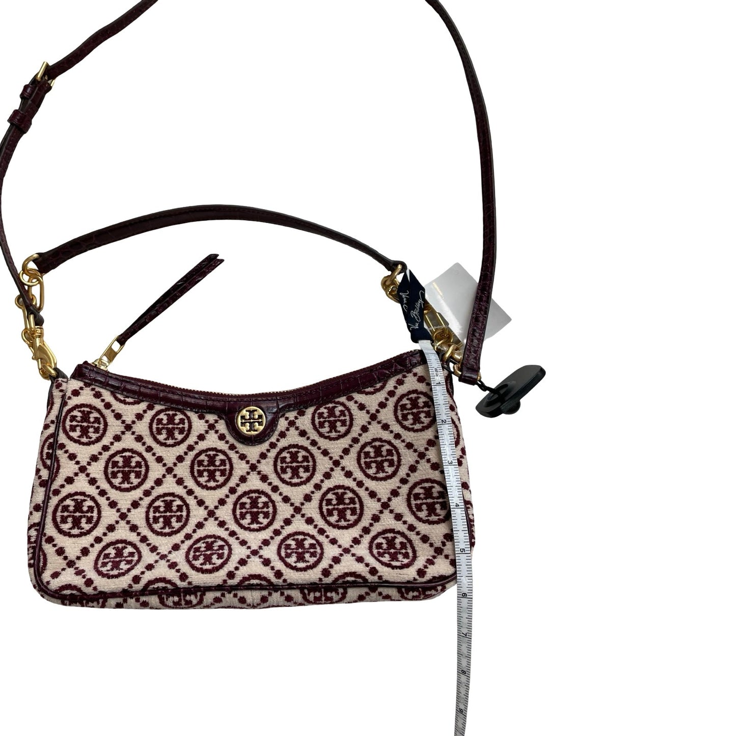 Handbag Designer By Tory Burch In Red & White, Size:Small