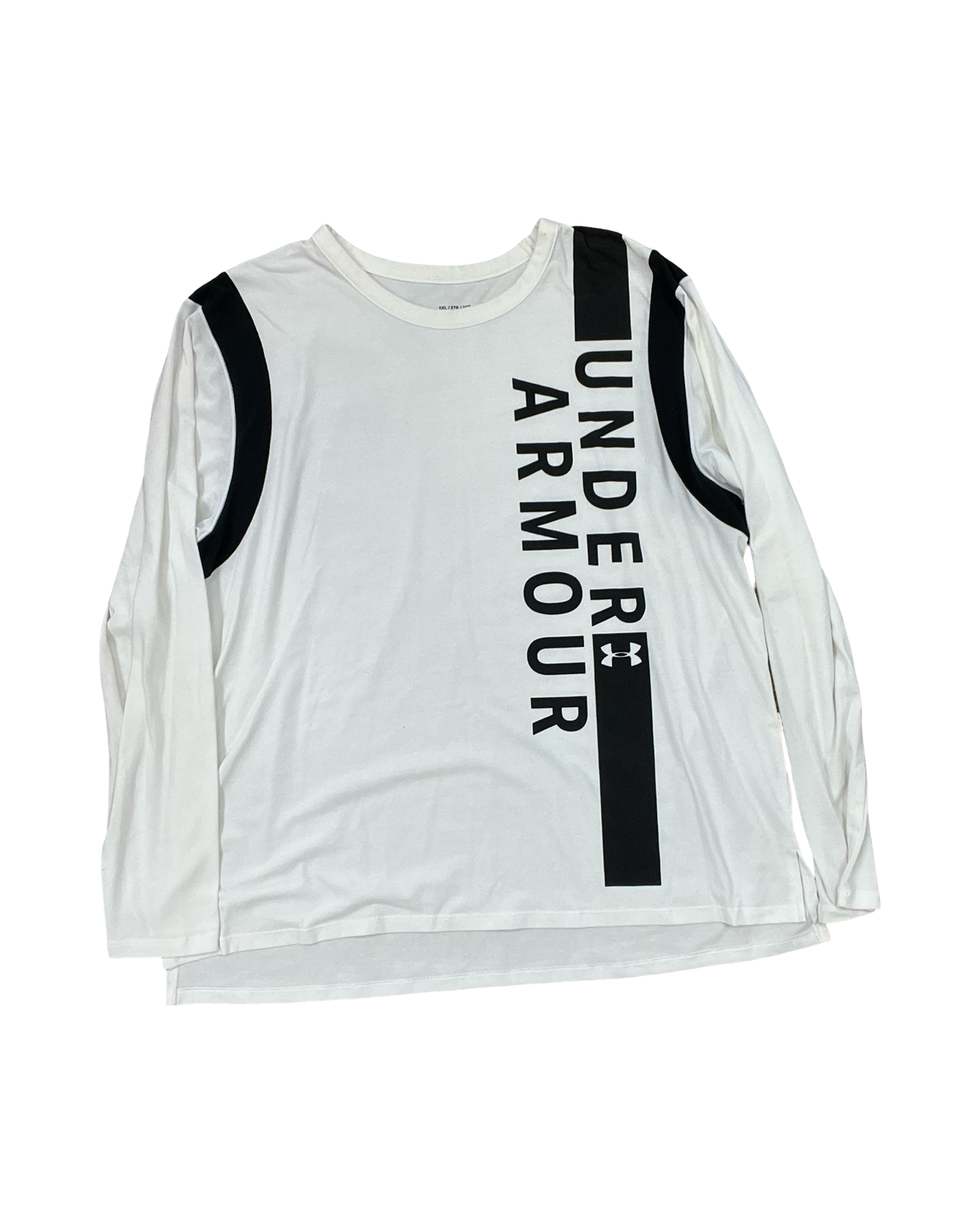 Athletic Top Ls Collar By Under Armour In Black & White, Size:2X