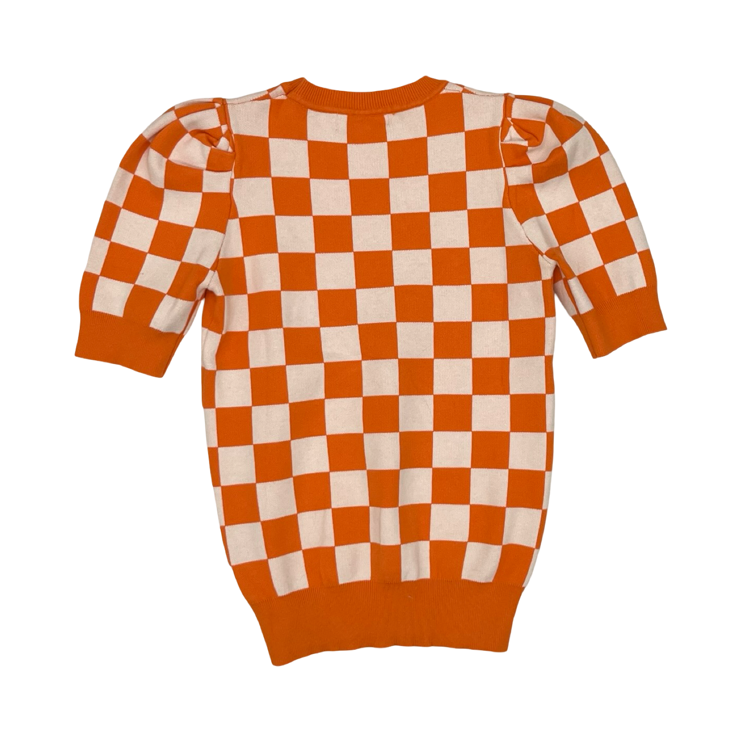 Sweater Ss By Vine & Love In Orange & White, Size:S