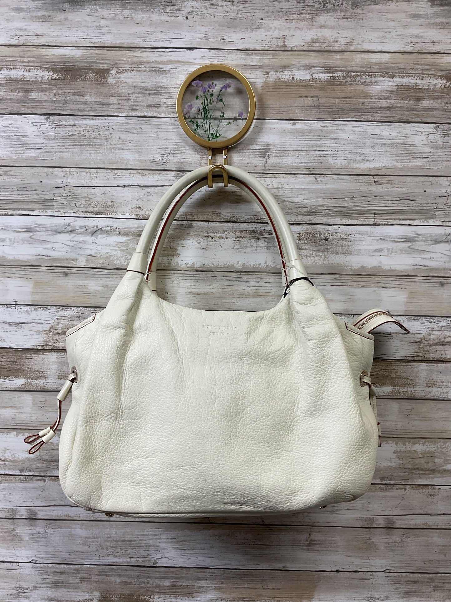 Handbag Designer By Kate Spade In White, Size:Large