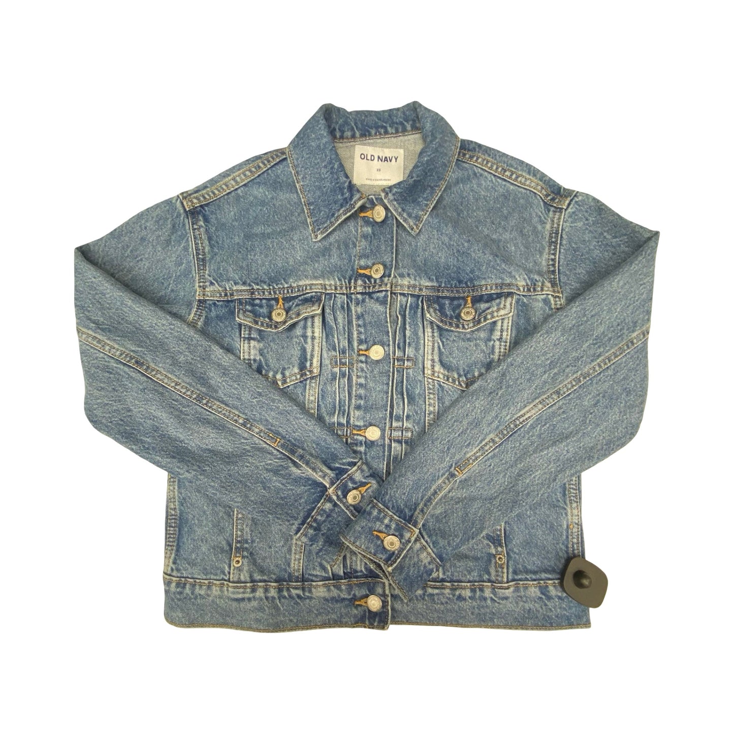 Jacket Denim By Old Navy In Blue, Size:Xs