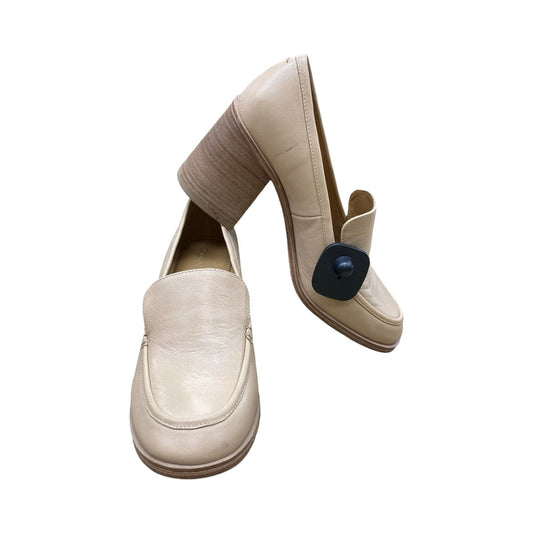 Shoes Heels Block By Crown Vintage In Beige, Size:9