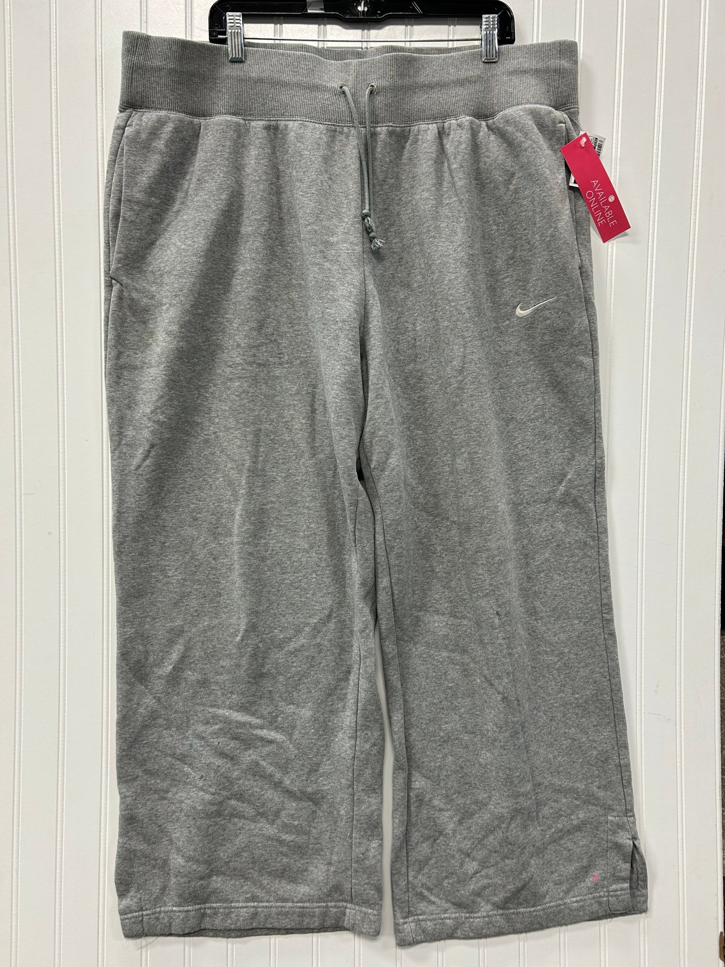 Athletic Pants By Nike Apparel In Grey, Size:1X