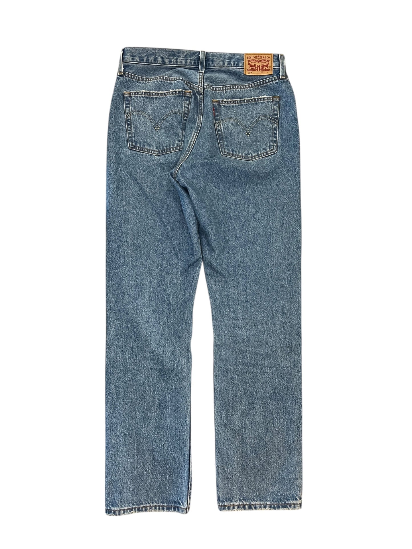 Jeans Straight By Levis In Blue Denim, Size:10