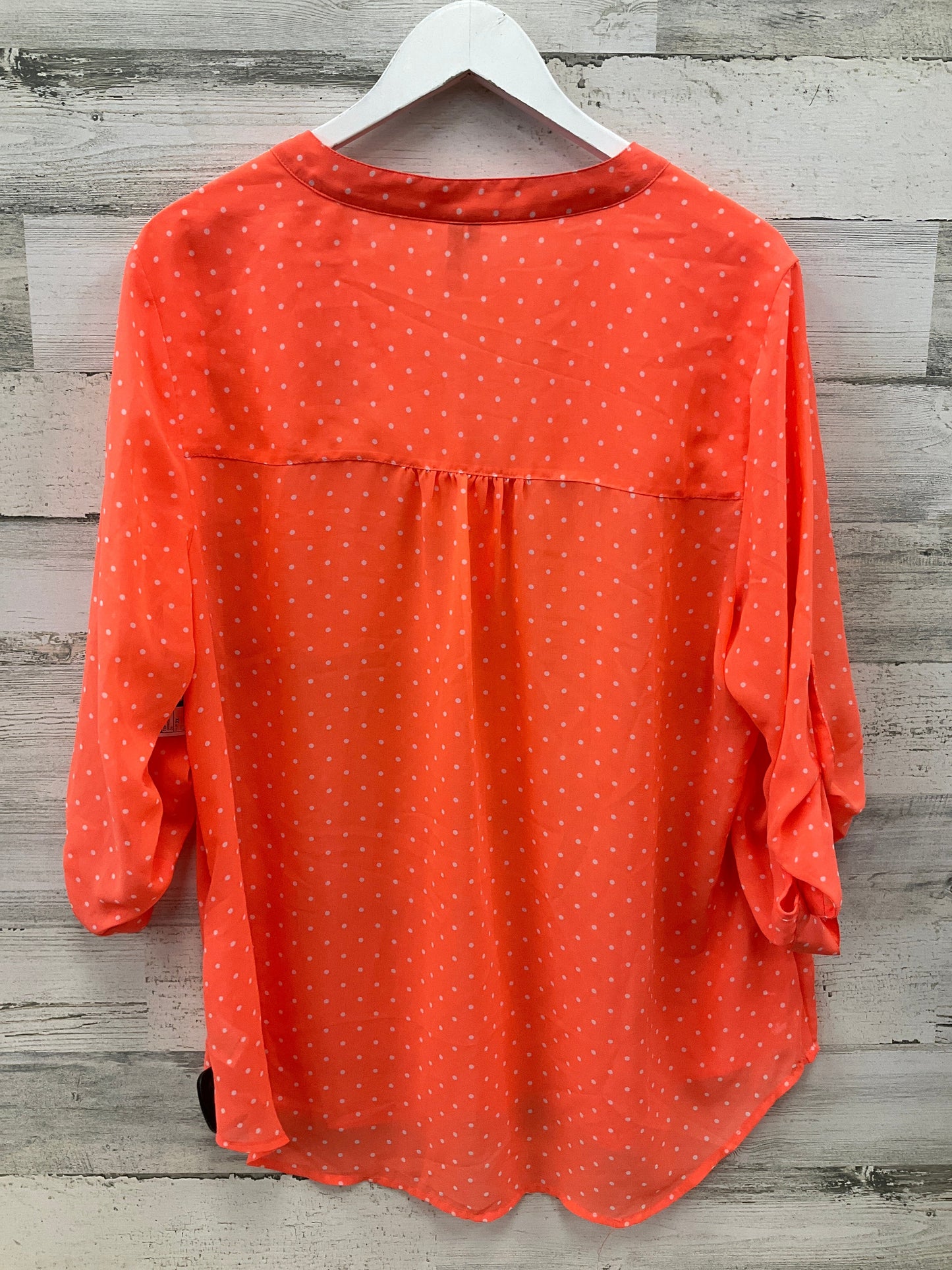 Top 3/4 Sleeve By Maurices In Orange, Size:2X