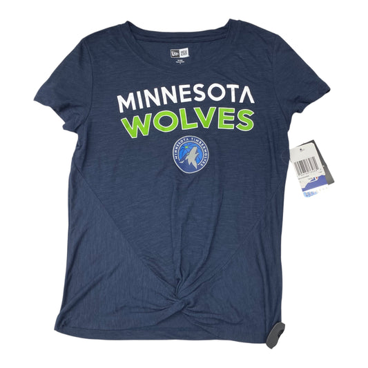 Athletic Top Ss By New Era In Navy, Size:S