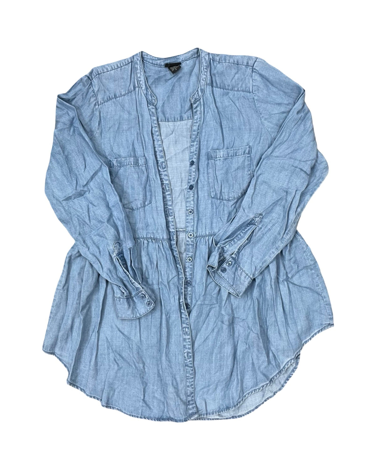 Blouse Ls By Torrid In Blue, Size:2X