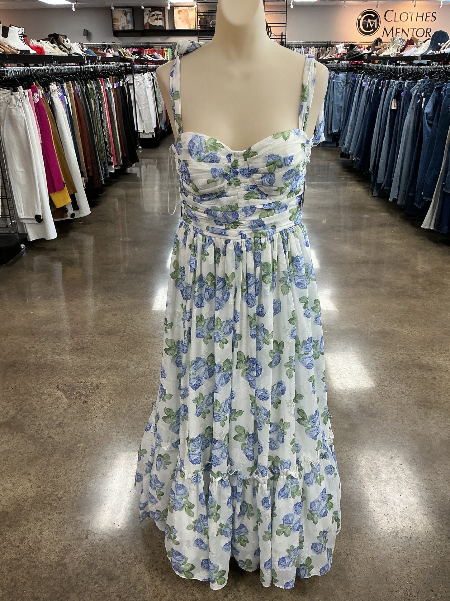 Dress Casual Maxi By Mable In Blue & Green, Size:L
