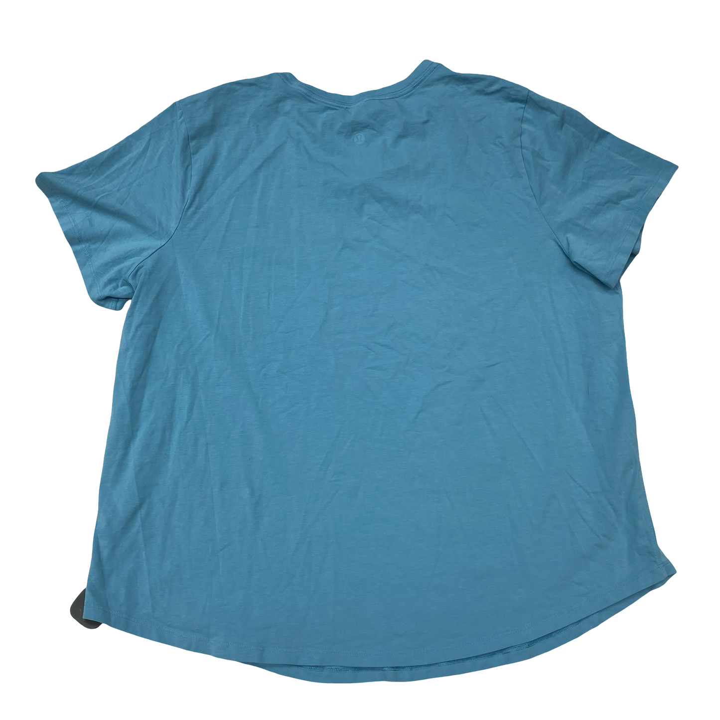 Athletic Top Ss By Lululemon In Blue, Size:20