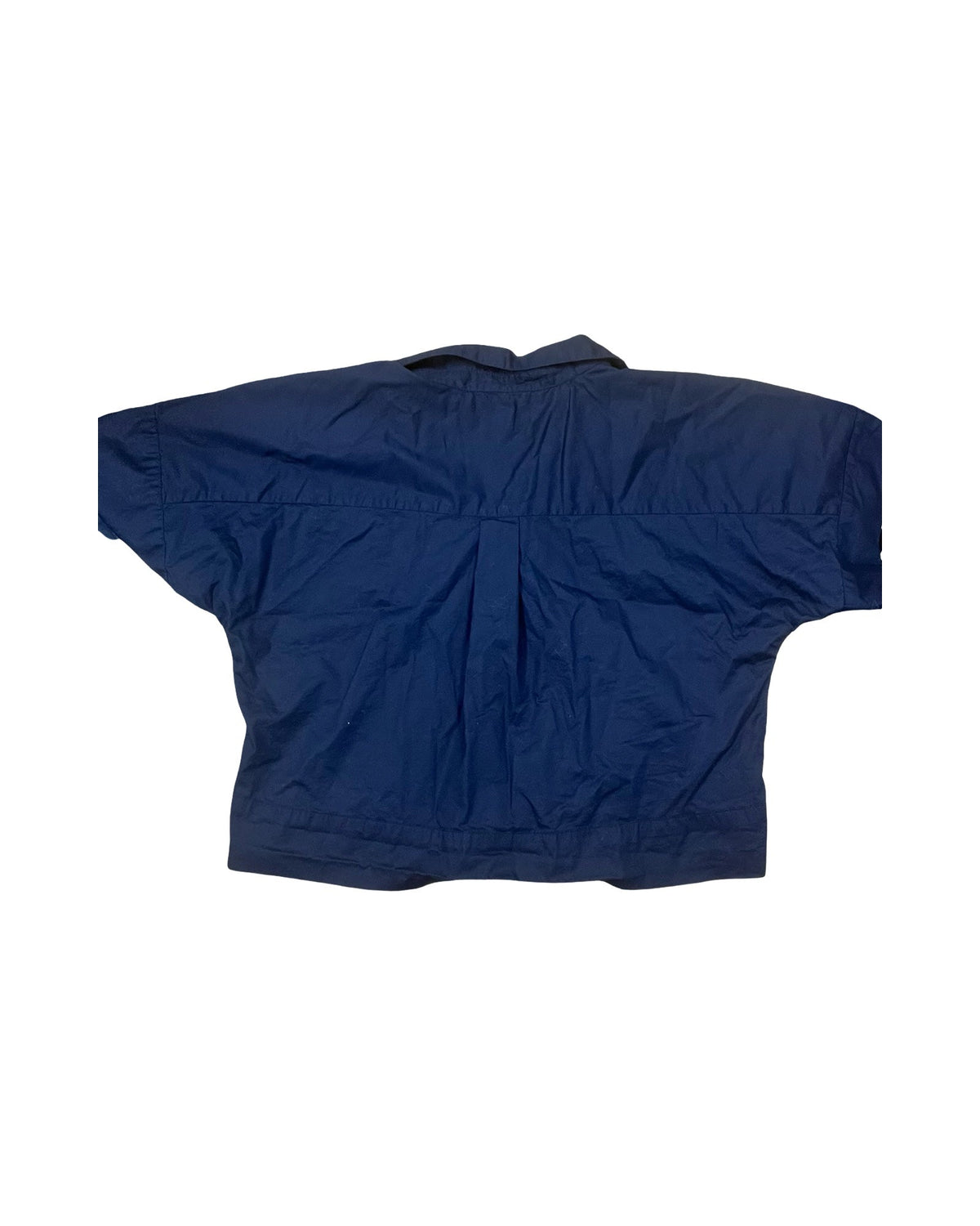 Blouse Ss By Loft In Navy, Size:L