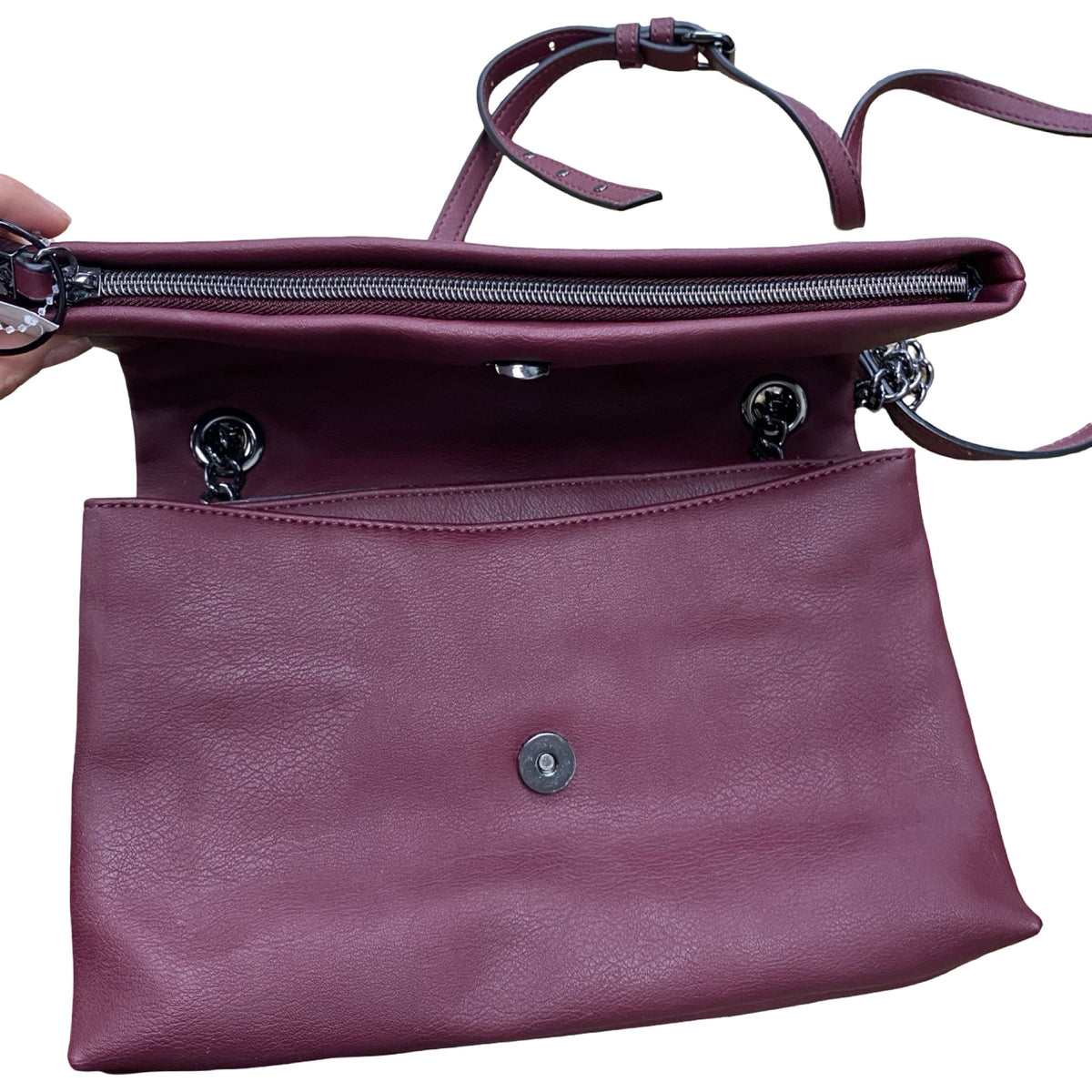 Handbag By Simply Vera In Maroon, Size:Medium