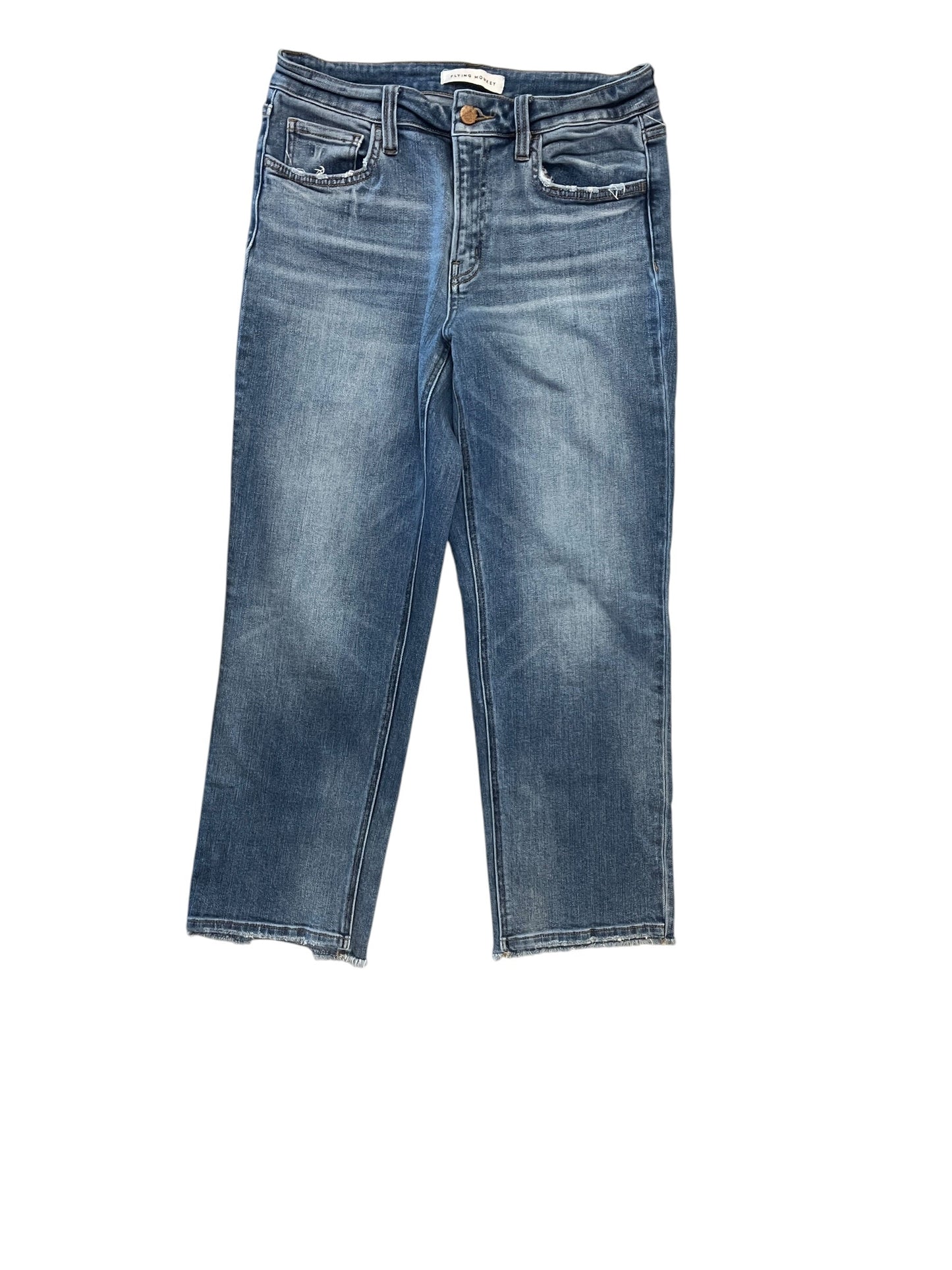Jeans Boot Cut By Flying Monkey In Blue Denim, Size:8