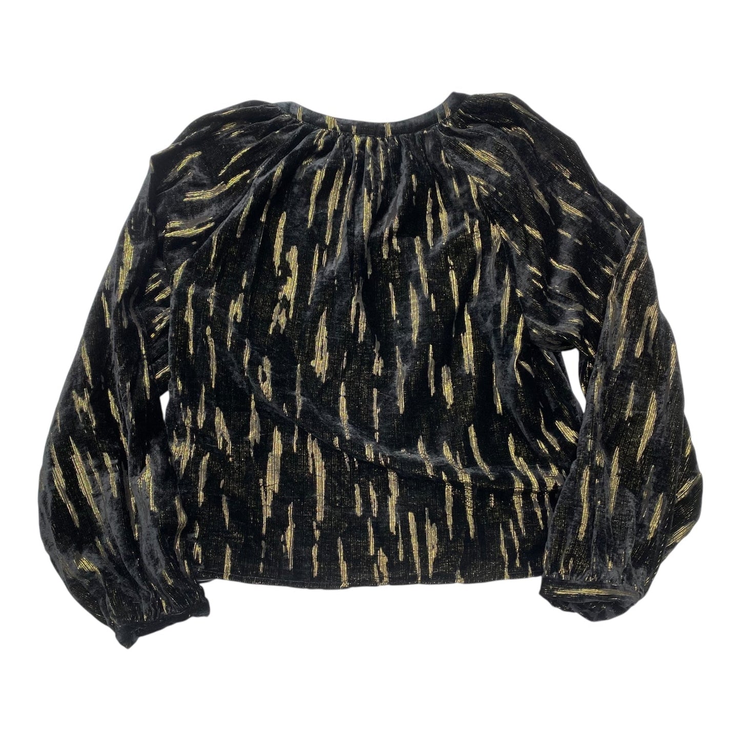 Top Ls By Evereve In Black & Gold, Size:L