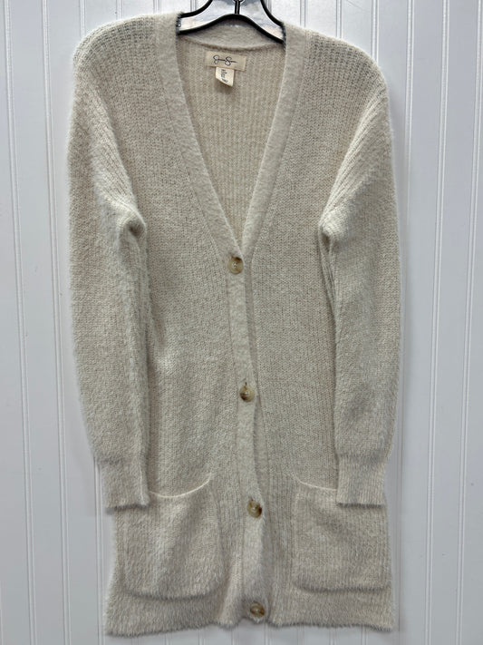 Sweater Cardigan By Jessica Simpson In Cream, Size:S