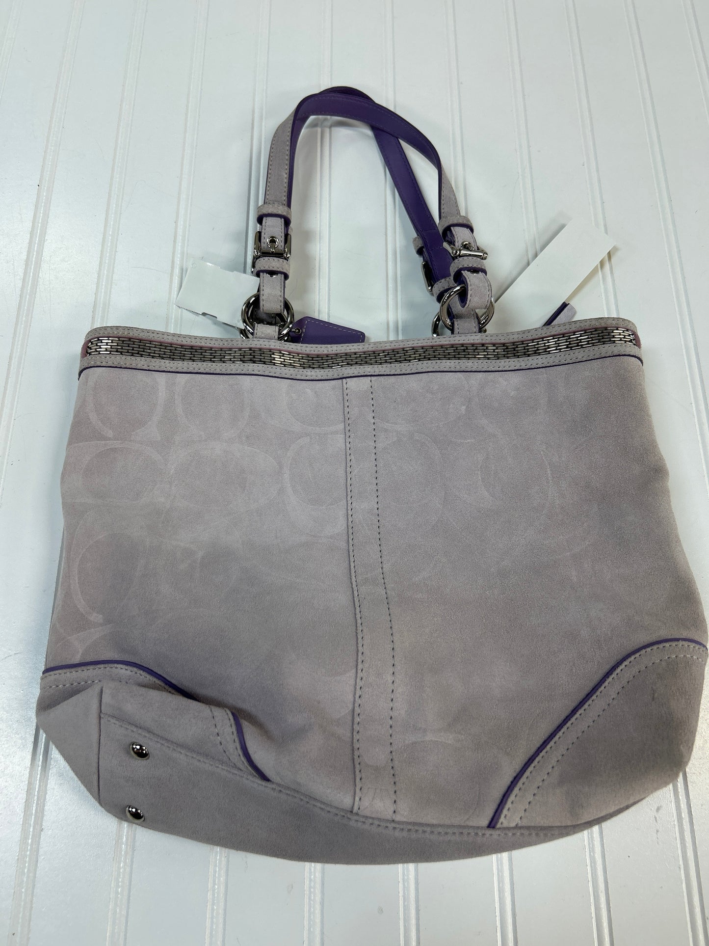Handbag Designer By Coach In Purple, Size:Large
