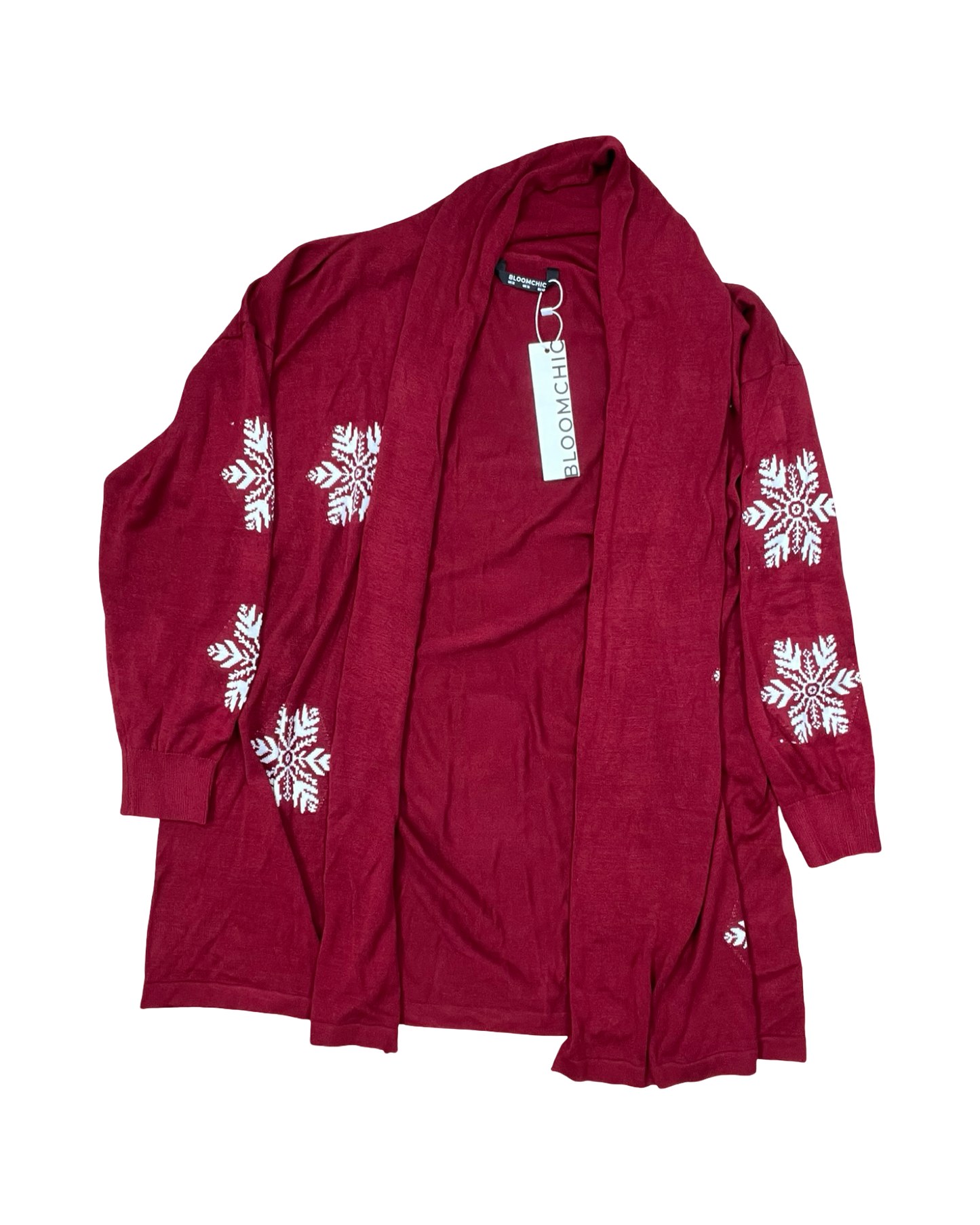 Cardigan By Bloomchic In Red, Size:L