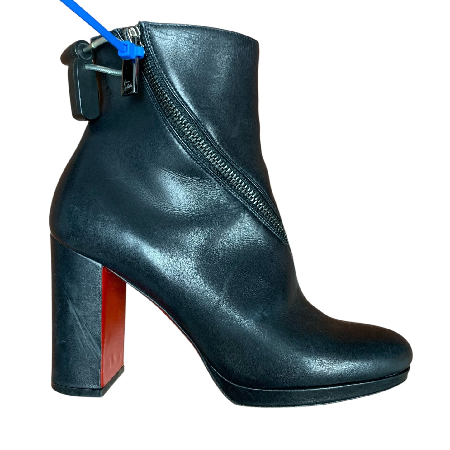 Boots Luxury Designer By Christian Louboutin In Black, Size: 6