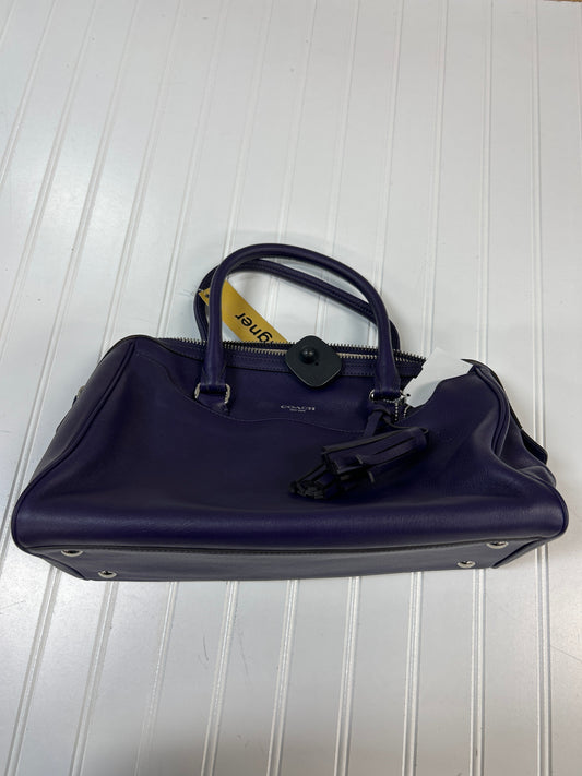 Handbag Designer By Coach In Purple, Size:Large