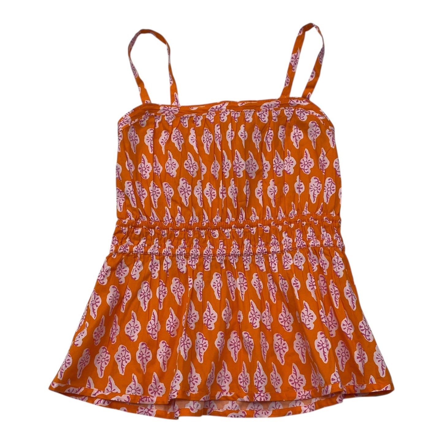 Top Sleeveless By J. Crew In Orange & Pink, Size:6