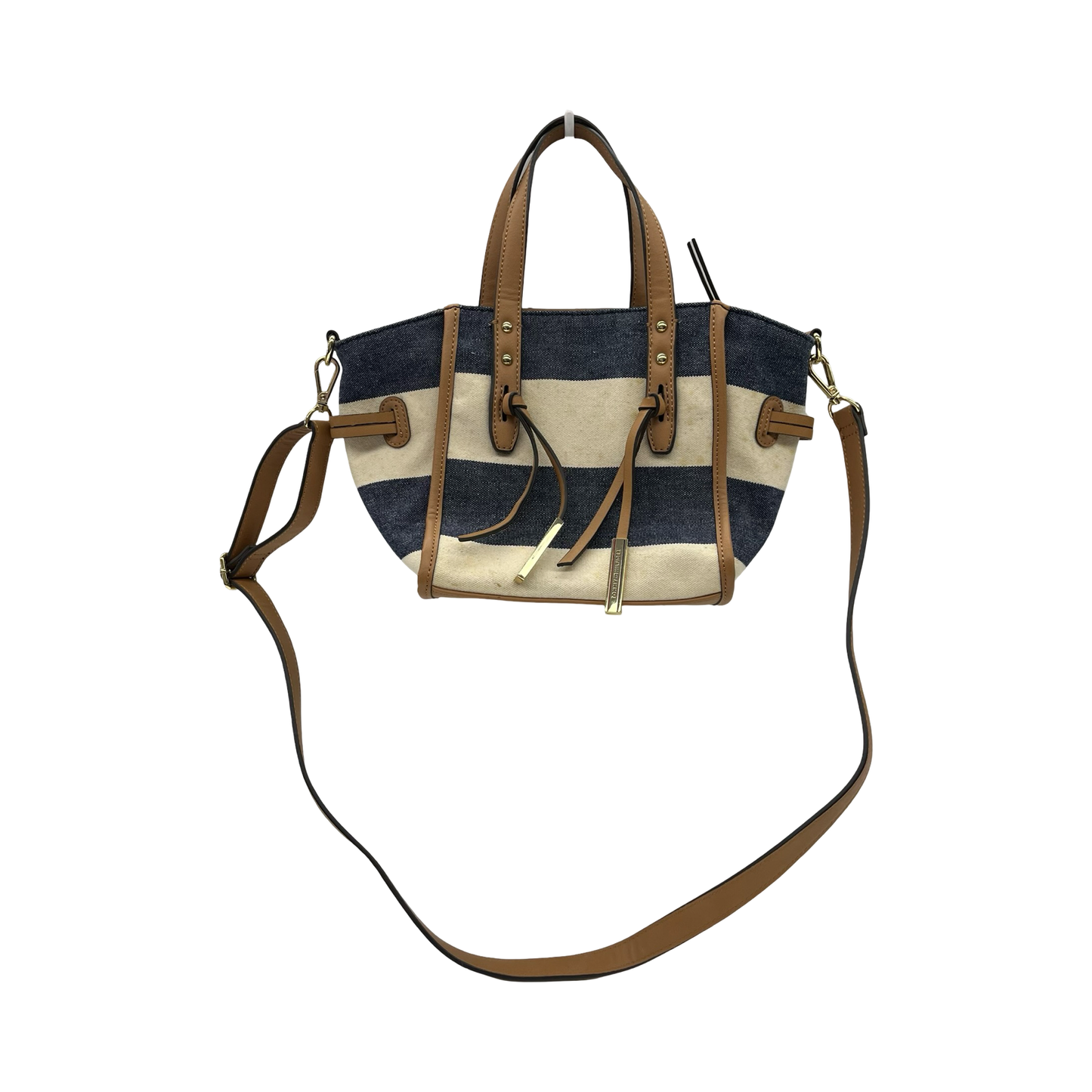 Handbag By Tommy Hilfiger In Blue & White, Size:Medium