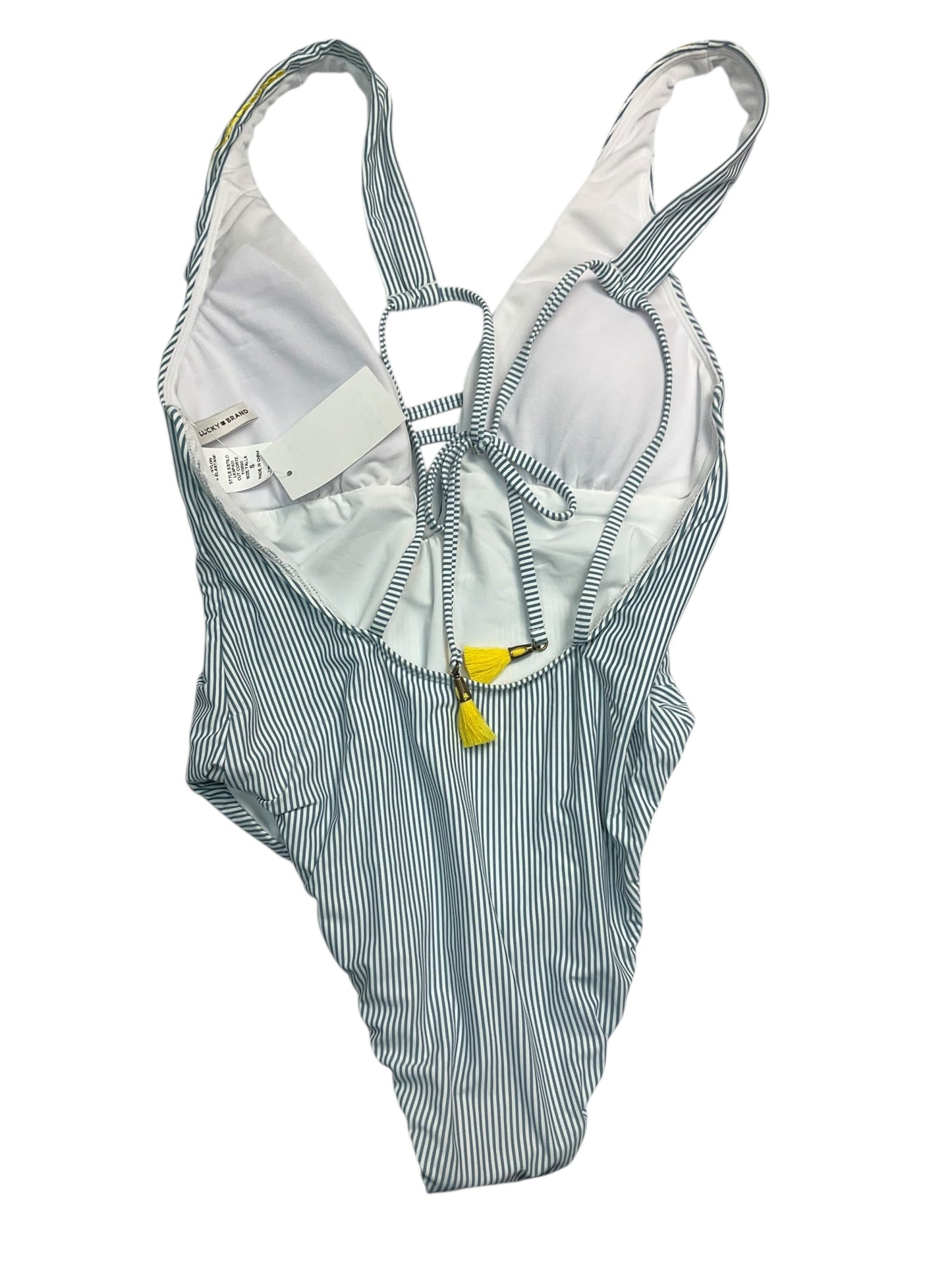 Swimsuit By Lucky Brand In Striped Pattern, Size: S