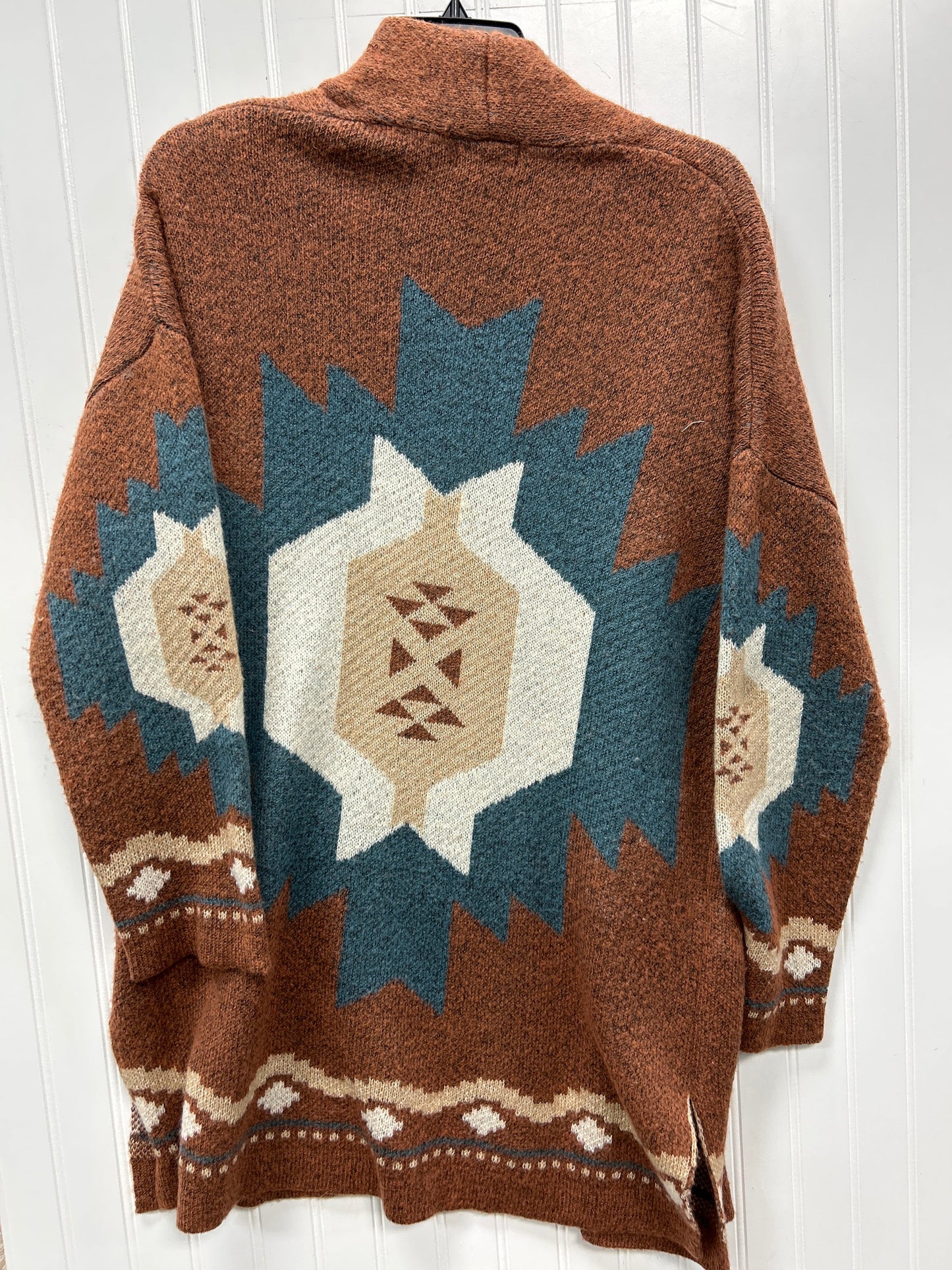 Sweater Cardigan By Forever 21 In Brown, Size:L