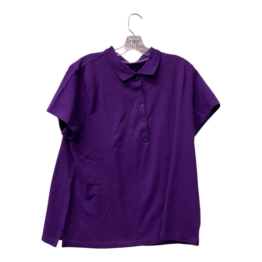 Top Ss By Croft And Barrow In Purple, Size:1X
