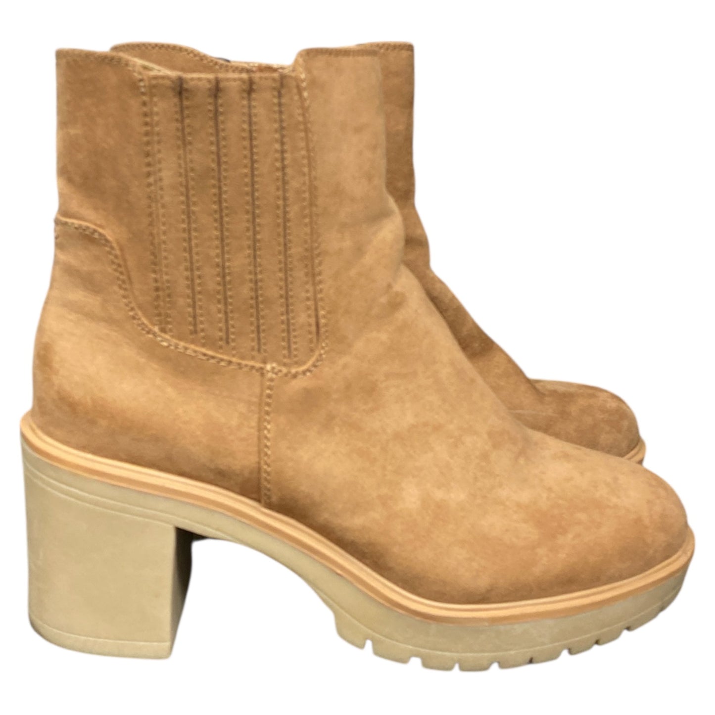 Boots Ankle Heels By Universal Thread In Brown, Size:9.5