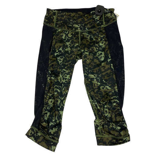 Athletic Capris Designer By Lululemon In Black & Green, Size:S