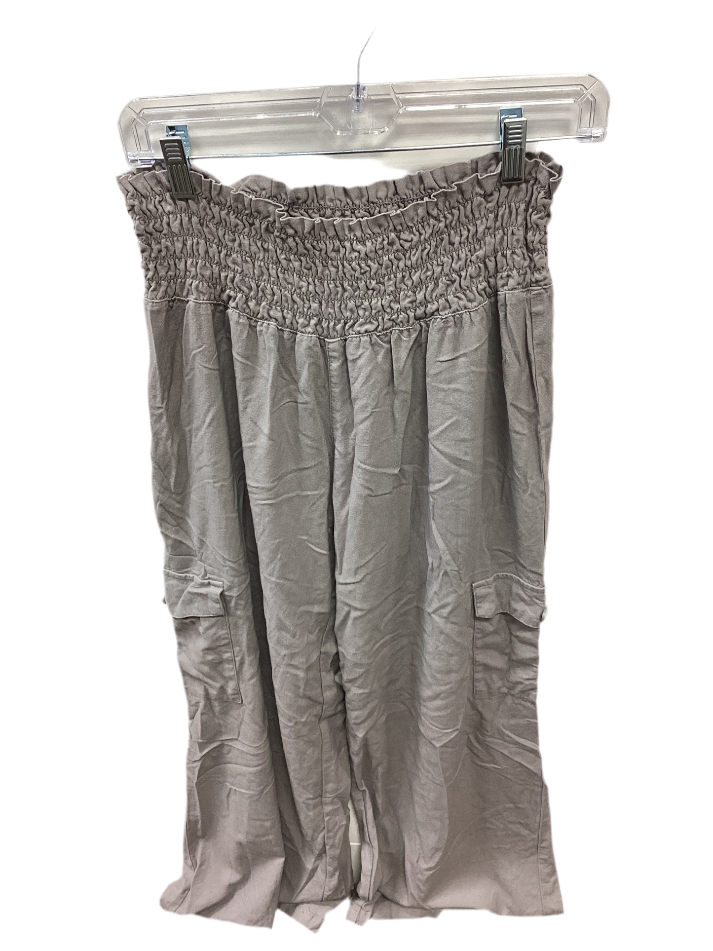 Pants Linen By Rewash In Grey, Size:Xl