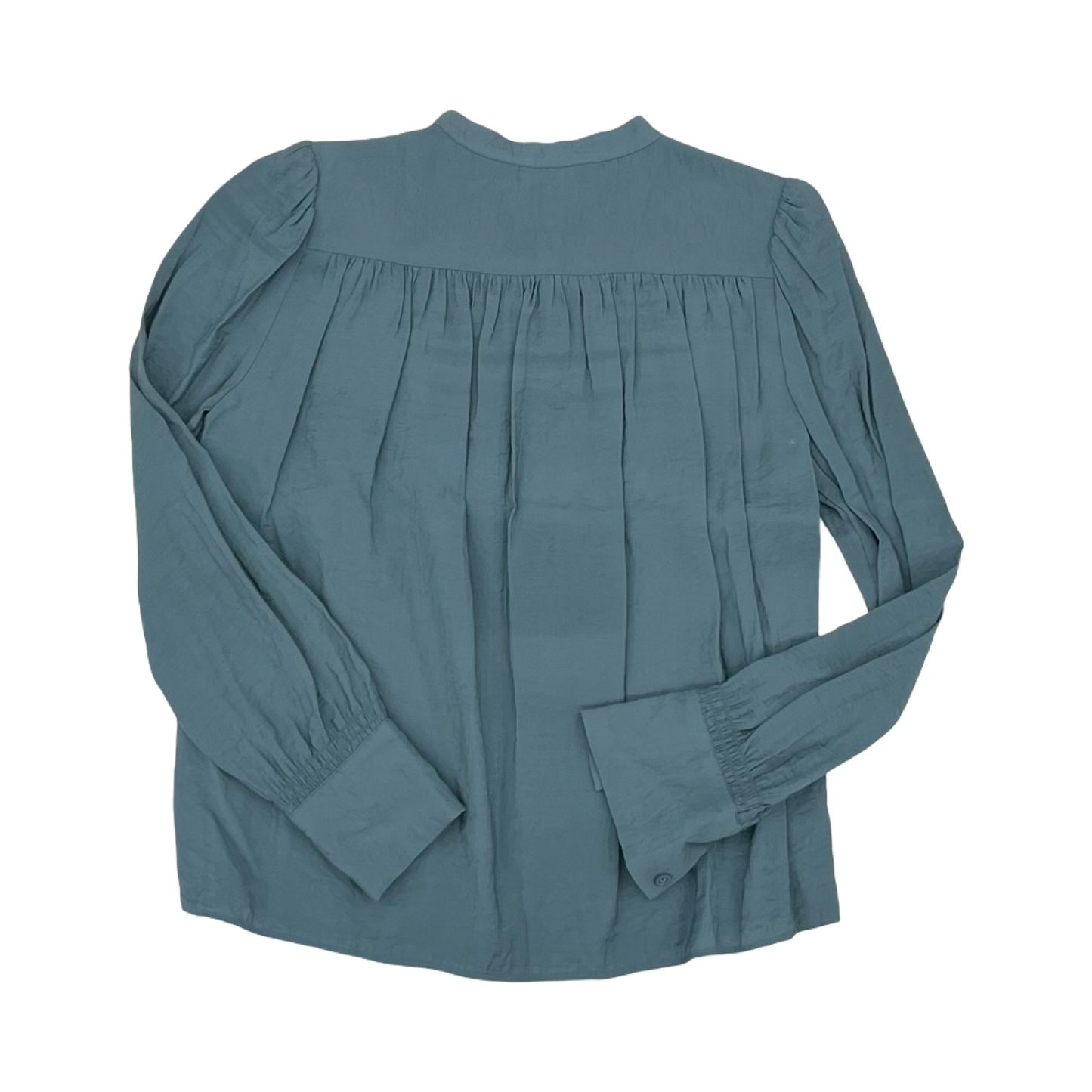 Blouse Ls By Ann Taylor In Teal, Size:Xs