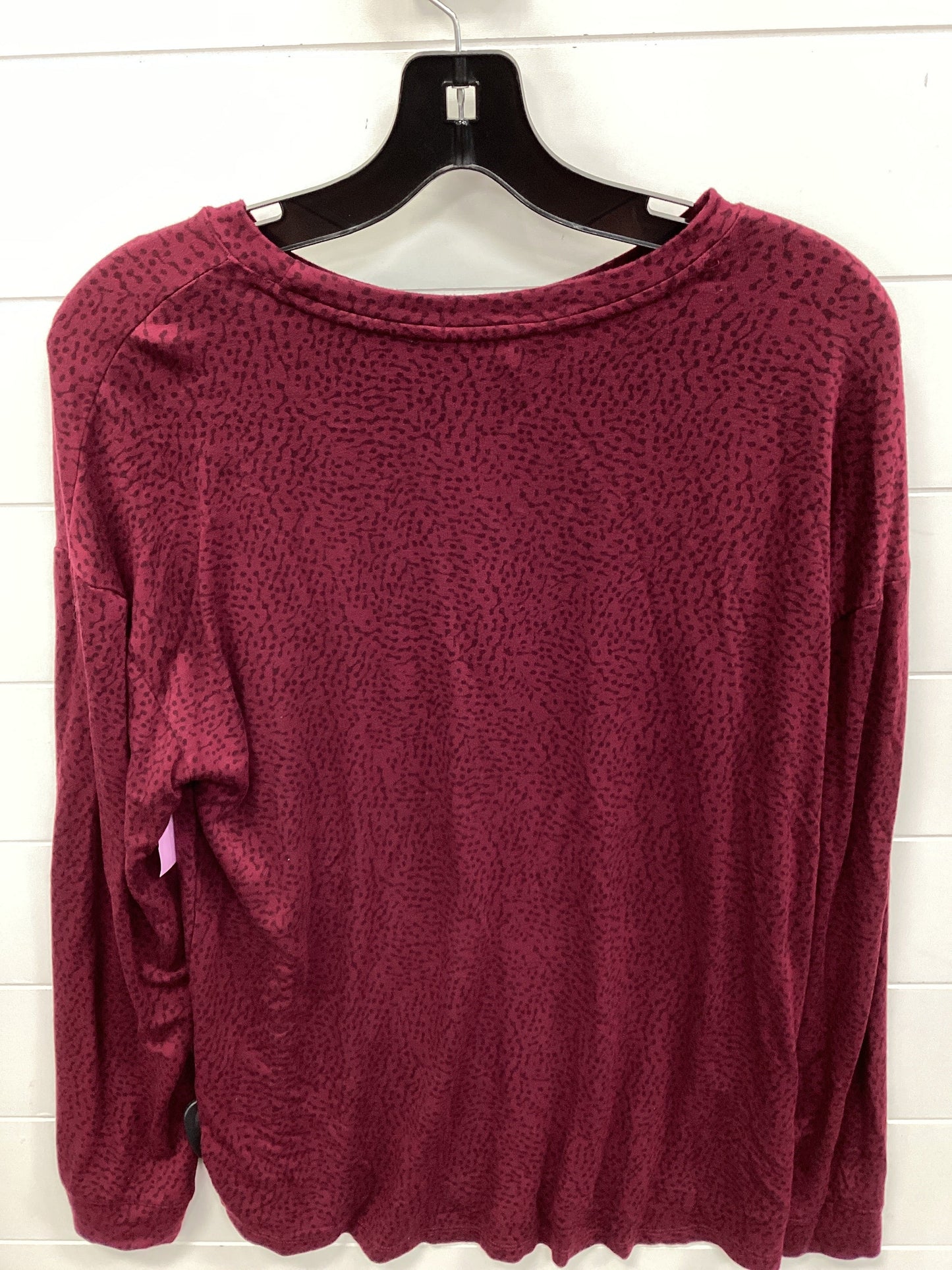 Top Ls By Liz Claiborne In Maroon, Size:L