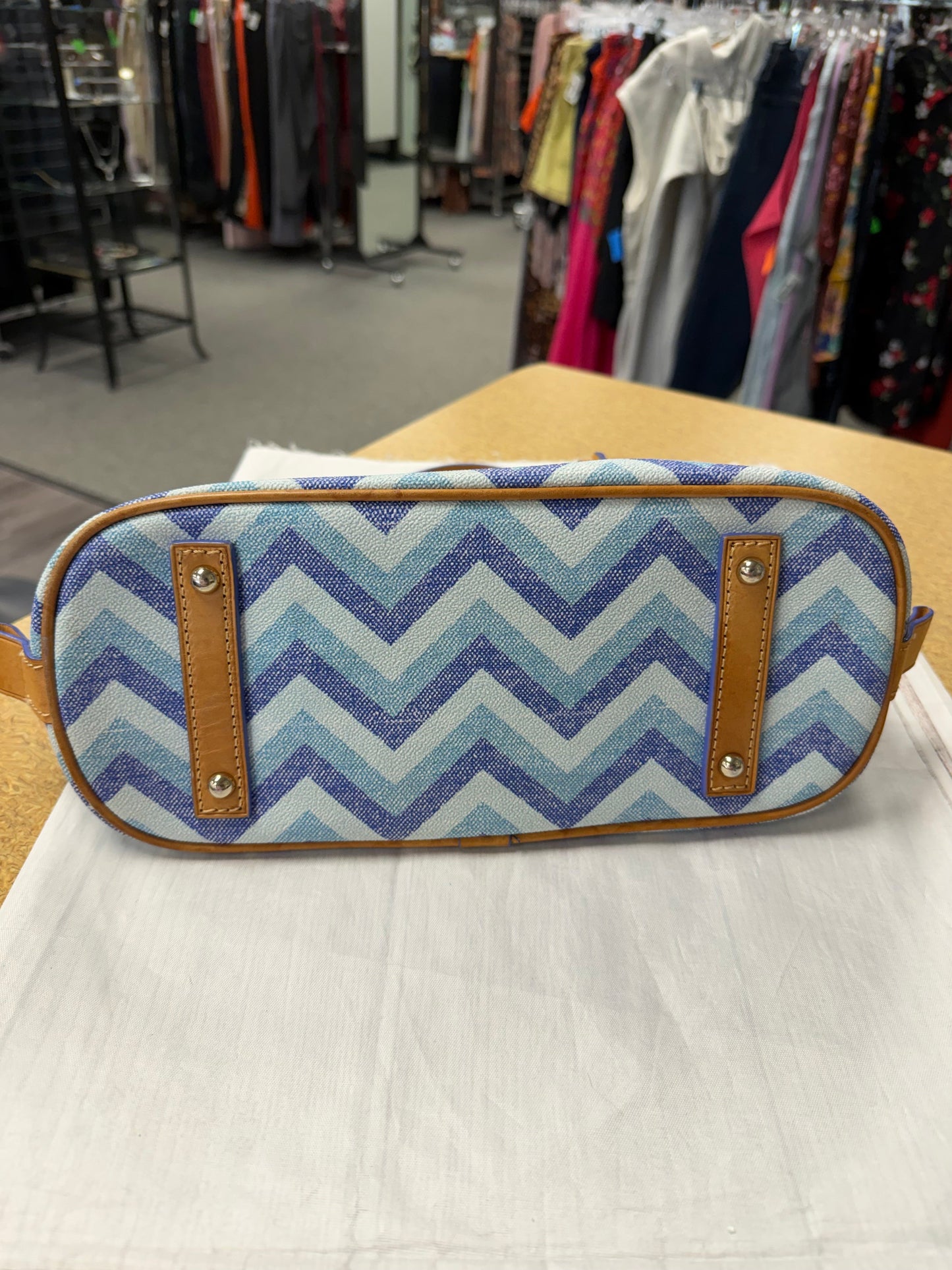 Handbag Designer By Dooney And Bourke In Blue, Size:Medium