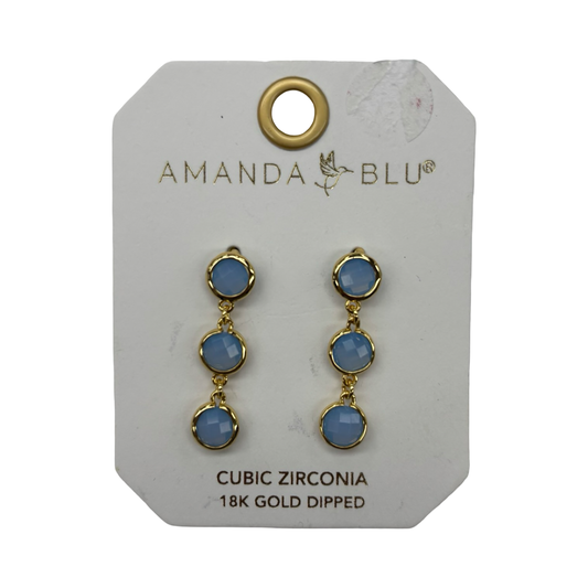 Earrings Dangle/Drop By Clothes Mentor In Blue & Gold