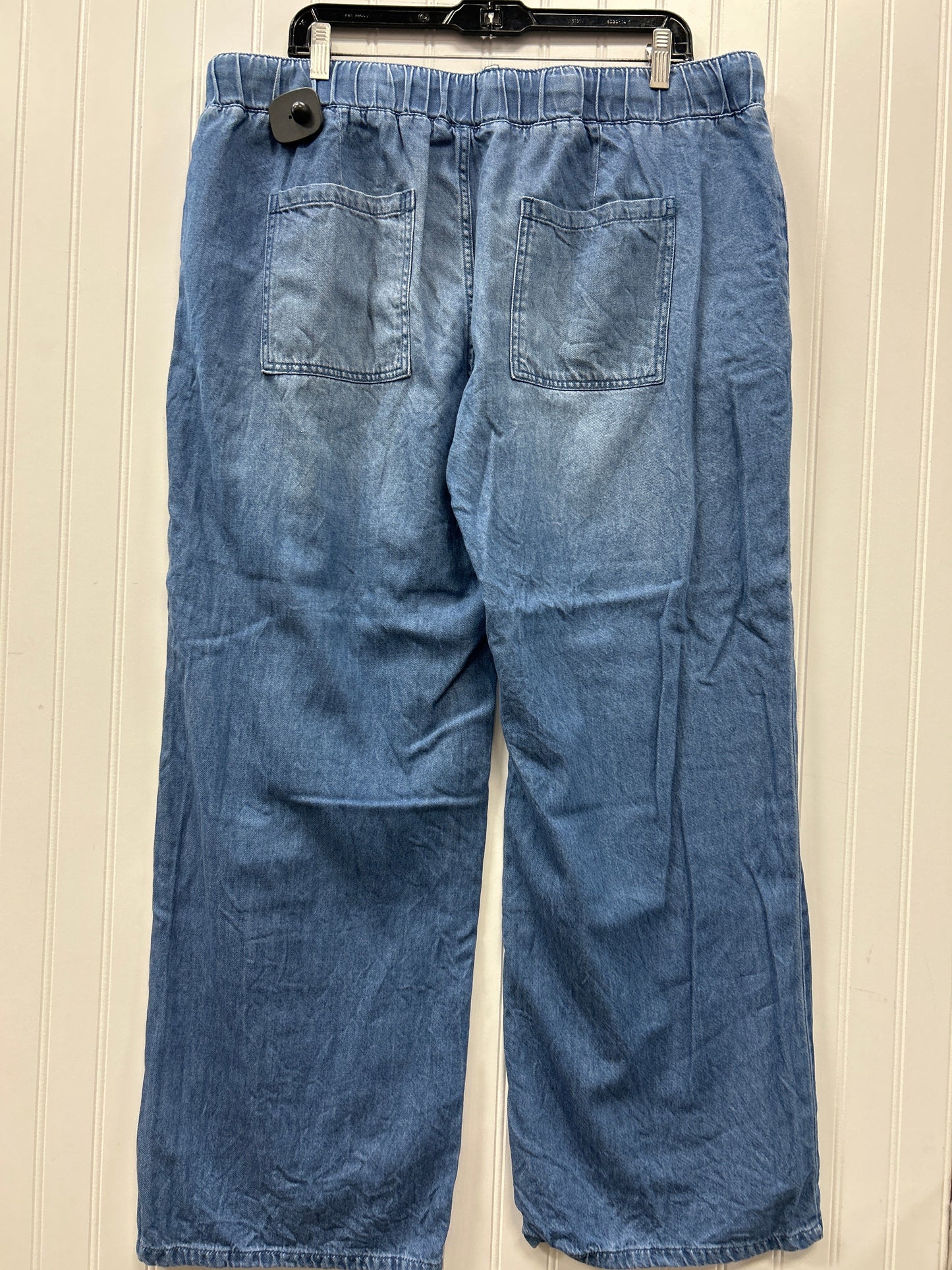Jeans Straight By Tahari In Blue Denim, Size:Xl