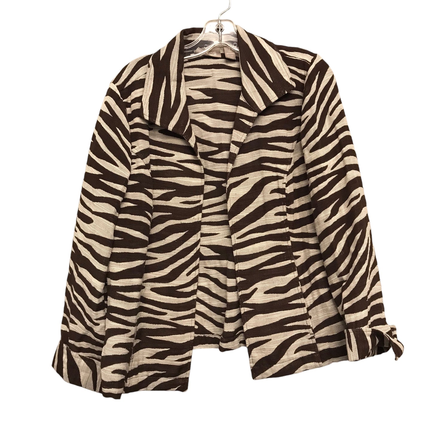 Blazer By Chicos In Animal Print, Size:M